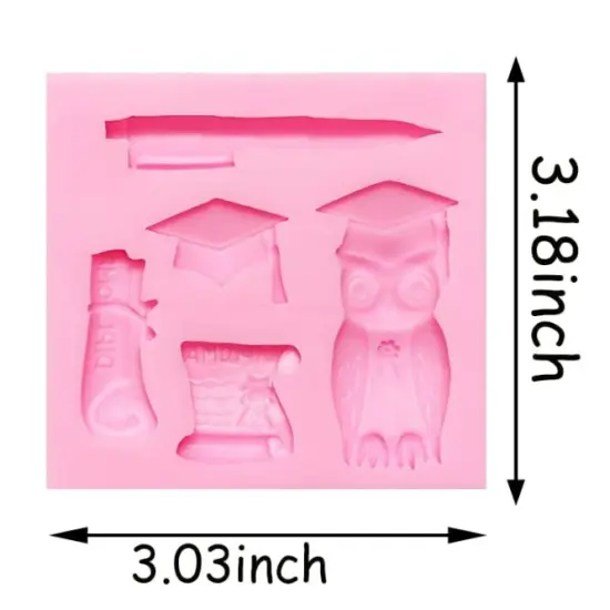 Graduation Owl Silicone Mold # 2 {4}