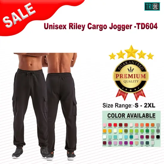 TriDri Unisex Riley Cargo Jogger Olive {2}