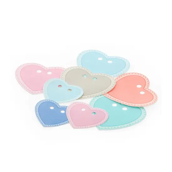 Blue Heart Shape Tags 1.56" x 1.75" {3}