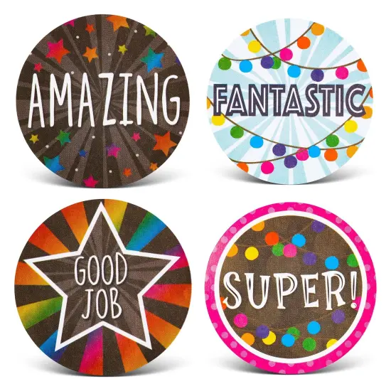 Bright Creations Teacher Stickers for Students and Kids Ages 3-14 - 1000 Piece Multicolor Peel & Stick Roll, 1.5-Inch - Motivational & Good Job Stickers for Classroom Rewards {6}