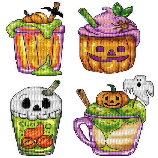 Halloween Cocktails 200CS Counted Cross-Stitch Kit {1}