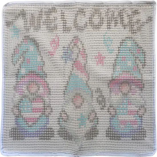 Latch Hook Kits for Adults Kids Christmas Rug Making Kits with Printed Canvas Carpet Tapestry Kits DIY Needlework Doormat Creative Gift Home Decoration 20.5Inch X13.8Inch (Blue) {5}