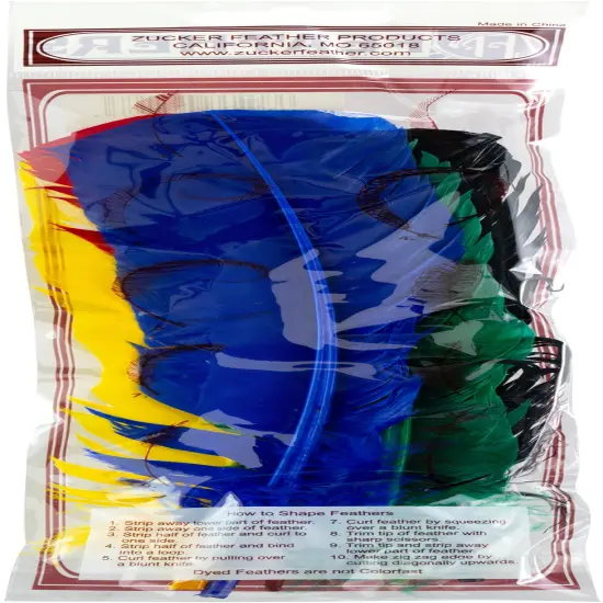 Zucker Turkey Quill Feathers 6/Pkg-Primary {4}