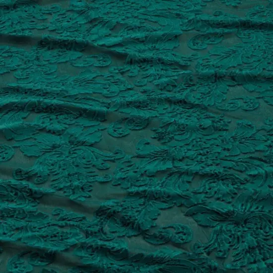 Versailles Burn Out Stretch Velvet Fabric Emerald {1}
