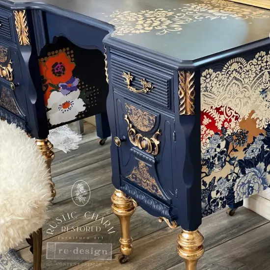 Redesign Decoupage Décor Tissue Paper - CECE Skull Chinoiserie - 1 sheet, 19"x30" {5}