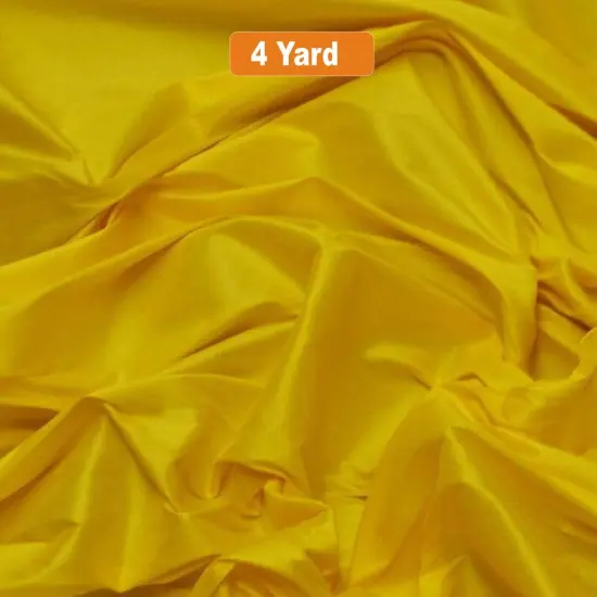 Polyester Silk Fabric Faux Silk Dupioni Fabric Yellow {1}