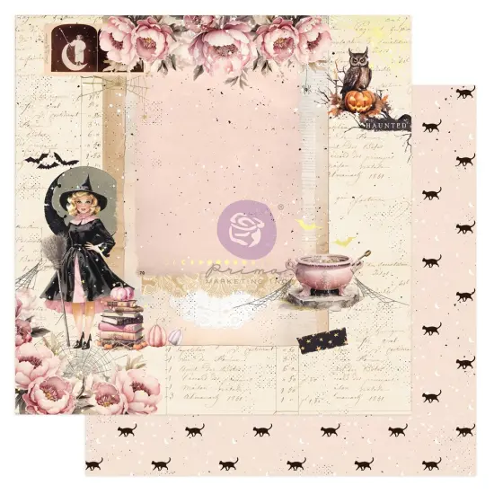 Magic Spell Collection 12x12 Sheet - Haunted - 1 sheet 12"x12" w foil details paper (10 SHEETS) {1}