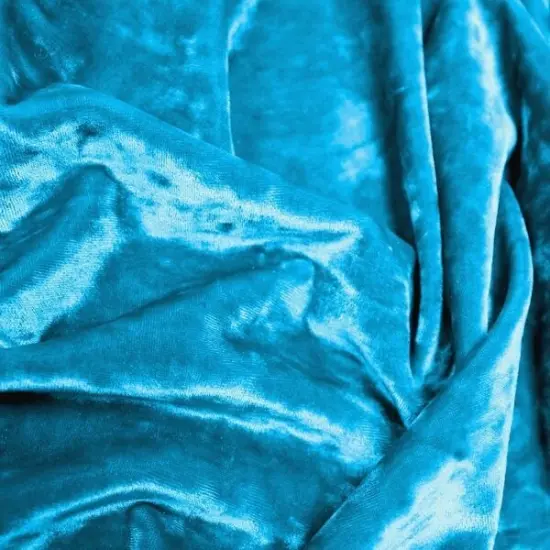 Frozen Crushed Stretch Velvet Fabric Royal {5}