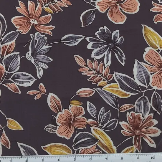 1 Yard Blue Grape Rayon Slub Apparel Fabric 55/56" Wide Soft Textured Weave {2}