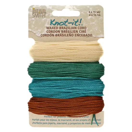 The Beadsmith Brazillian Waxed Cord Mix Beach N' Sea {1}