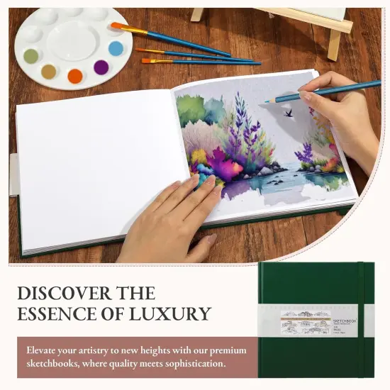 Square Sketchbook for Drawing 8 x 8 - (Green) {4}