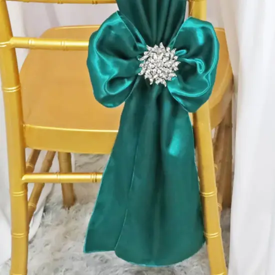 10 Pieces Satin Chair Sashes 8 by 108 inches Oasis {4}