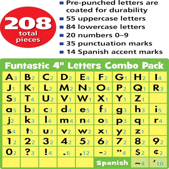 Superhero Funtastic 4" Letters Combo Pack (TCR5845) {3}