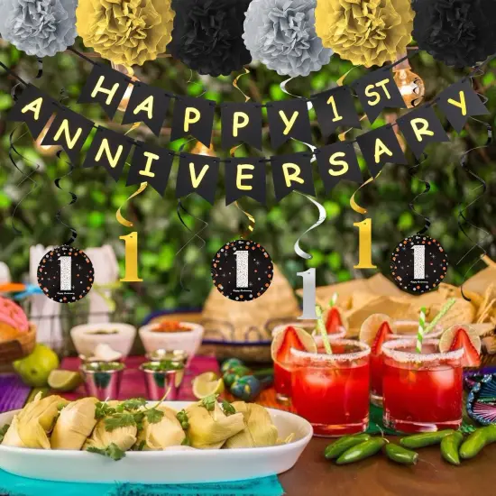 1 Year Anniversary Decorations Kit {2}