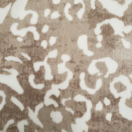 1 Yard Dark Taupe Ivory Rayon Crinkle Fabric For Dresses Blouses Skirts Apparel 50/52" Width {1}