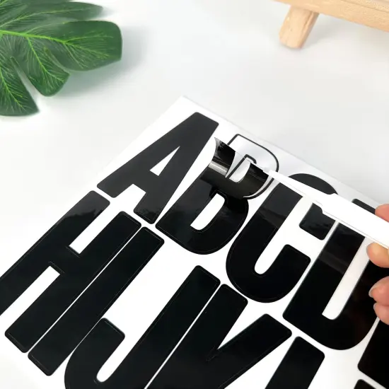 480 Pcs Waterproof 3" Vinyl Alphabet & Number Stickers {5}
