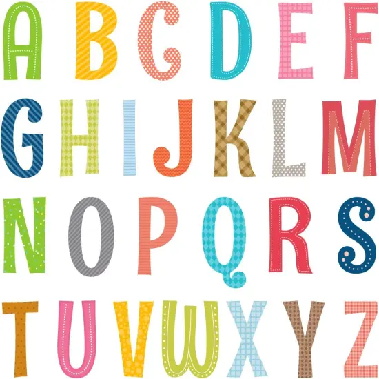 Uppercase Alphabet ABC Letter Kids Wall Stickers {1}