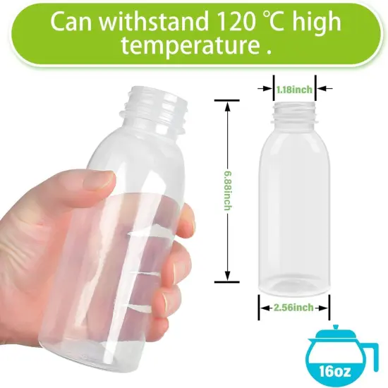 16oz Plastic Bottles with Caps (12pcs) {3}