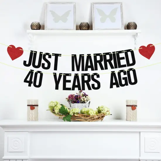 Just Married 40 Years Ago Banner {3}