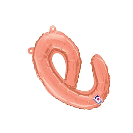 Betallic&reg; 14 inch Script Letter E Rose Gold Air Fill Only {6}