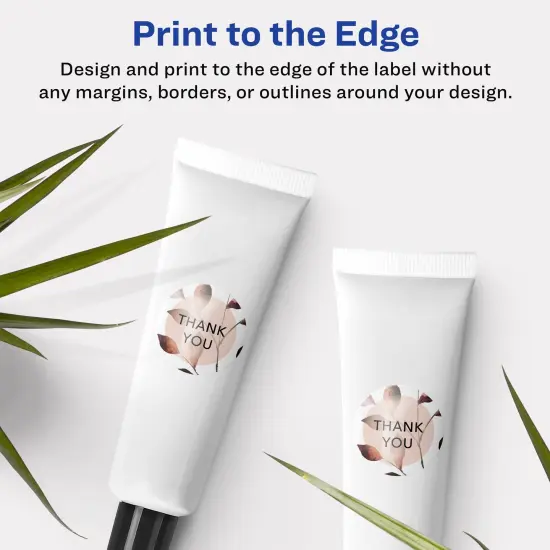 Avery Glossy Clear Round Labels with Sure Feed, 1" diameter {3}