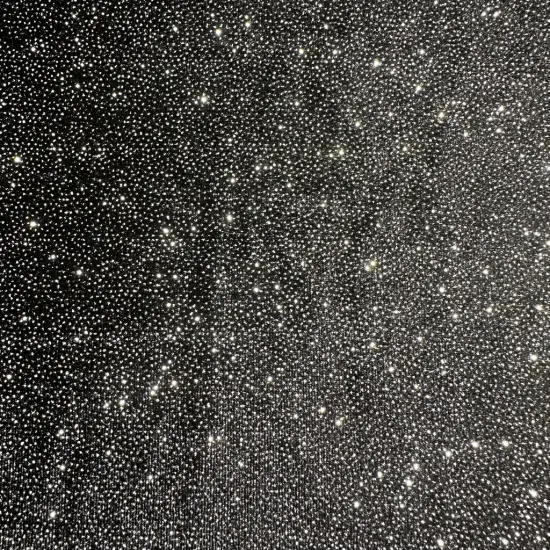 1 Yard Black & Silver Velvet Fabric With Midnight Glitter For Dancewear Cosplay And Event Decorations 56&rdquo; Width {1}