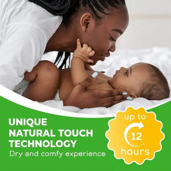 Lunnies Natural Ultra Absorbent Premium Diapers - Size 5 - 240 Count White {4}