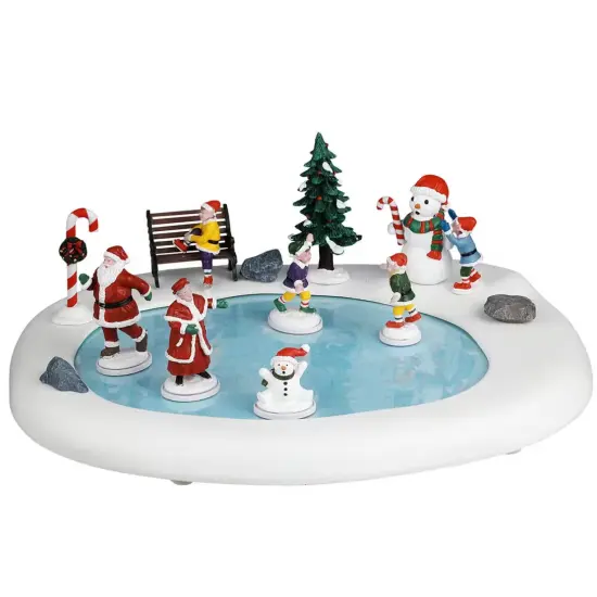 Northern Lights Skating Pond - Lemax Santa's Wonderland {1}