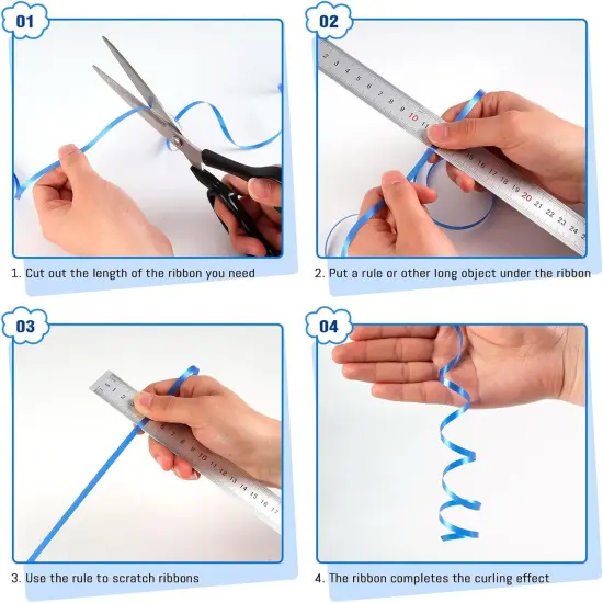 30 Rolls Curling Ribbons,15 Colors Balloon Ribbon Gift Wrapping Ribbons for Crafts,Metallic Balloon String Roll for Wedding Party Valentines Flowers Festival Art Craft Decor {5}