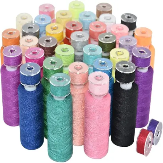 72Pcs 36 Colors Sewing Thread Set with Matching Prewound Bobbin Threads with Case, 550 Yards per Polyester Thread, Popular Colors Sewing Threads for Hand & Machine Sewing {4}