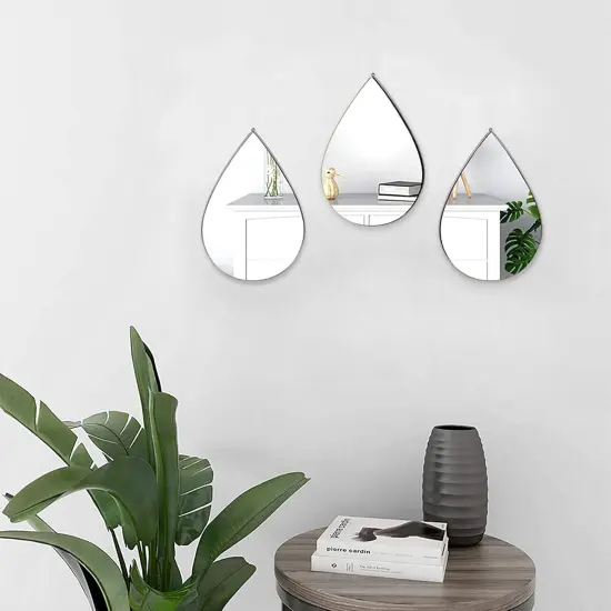 Teardrop Mirrors for Living Room Decor {8}