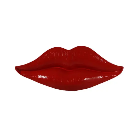 Lips Red Wall Decor Prop Resin Statue {1}