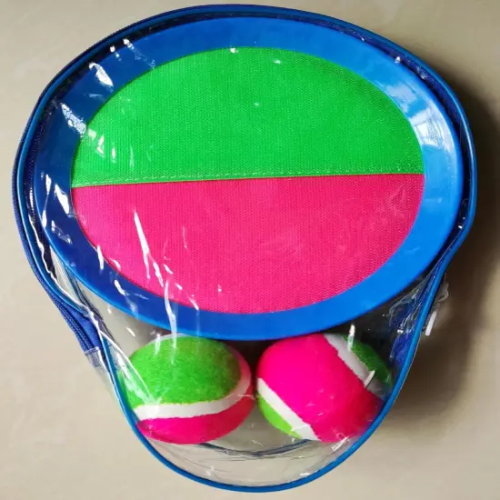 Toss and Catch Velcro Ball Set (Hook and Loop), Kids Outdoor Games, Beach Toys, Backyard Sports, Paddle Ball Games (Pack of 2 Paddles and 2 Balls) {5}