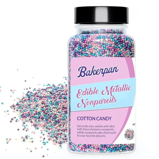 Edible Pastel Colors Nonpareils Sprinkles for Cupcakes, Pastel Sprinkles Edible for Cake Decorating - 5.1 Ounces (Made in USA) {1}