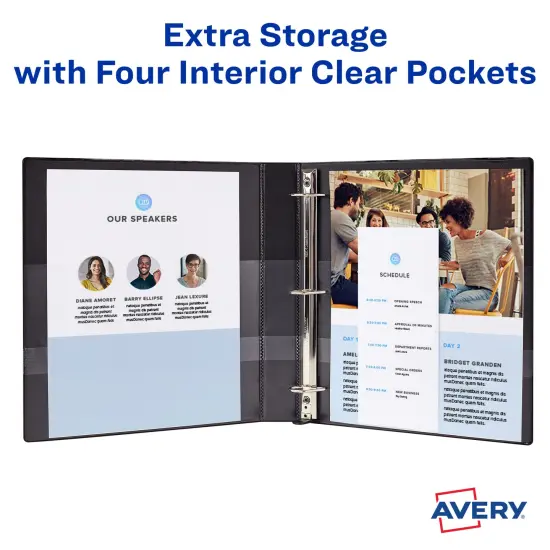 Avery Dual Color Heavy-Duty View Binder, Pool Blue/Lavender, 1" Slant Rings, Holds 250 Sheets (79899) {5}