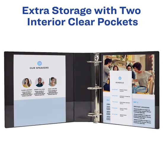 Avery Economy Showcase View 3 Ring Binder, 2 Inch Slant Rings, 1 White Binder (19701) {5}