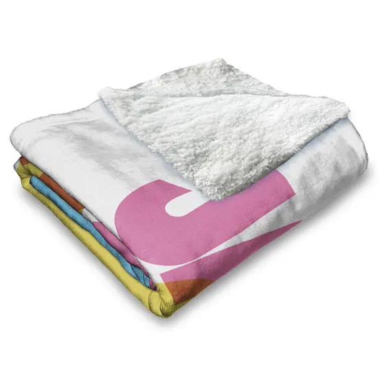 Universal Jaws Silk Touch Sherpa Throw Blanket CMYK Poster {4}