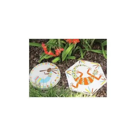 Diamond Tech Garden Form 8" Round - Reusable ABS Plastic Mold for Garden Stepping Stones, Patios, and Tabletops - High Gloss Finish with Easy Release {3}