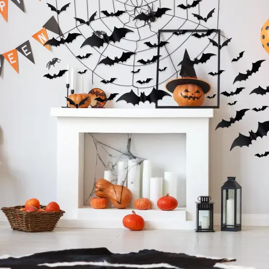170PCS Halloween Decoration Bats {3}