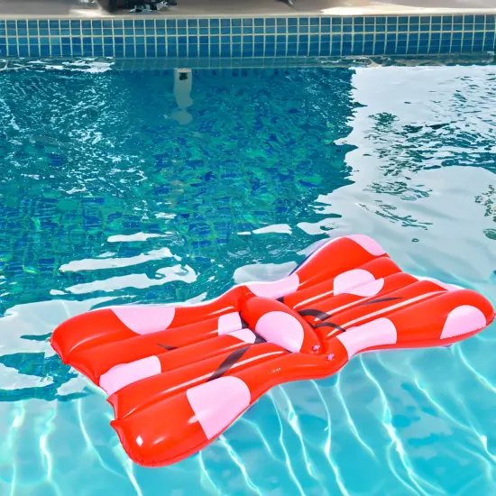 Pool Central 37" Inflatable Red and White Jumbo Hair Bow Pool Float {5}