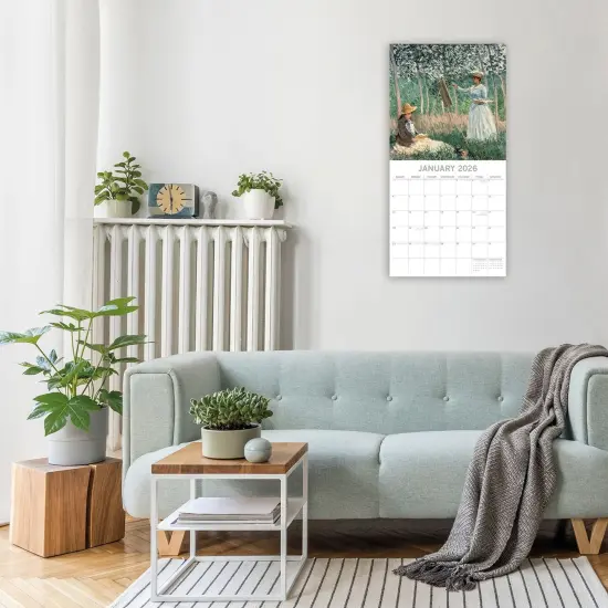 The Gifted Stationary 2026 Square Wall Calendar, Monet, 16-Month Arts & Antiques Theme Hanging Calendar with 180 Reminder Stickers, Month Planner for Home, or Creative Spaces, 12x12 In Multicolor {2}