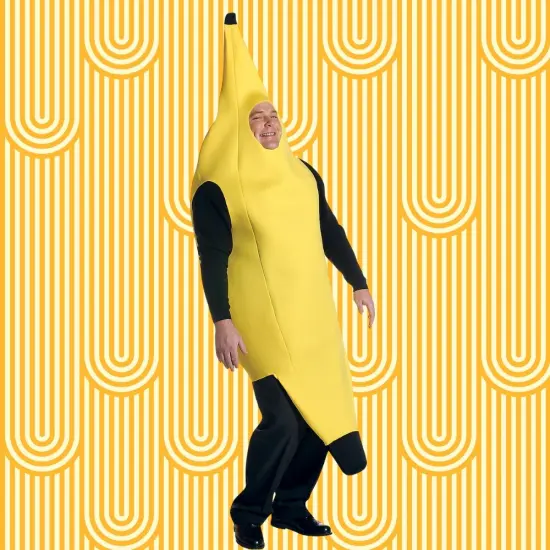 Deluxe Banana Plus Size Costume Funny Yellow Fruit Tunic Pull Over Halloween Party Outfit {2}