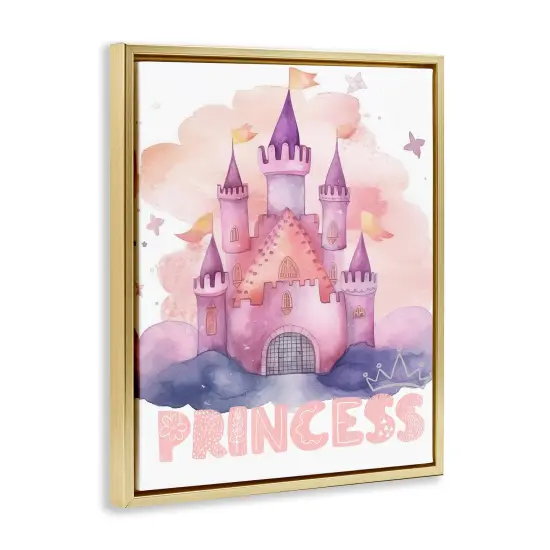 Stupell Industries Pastel Princess Castle Floating Frame By Jesse Keith {3}