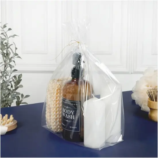 Plymor 8" x 4" x 15" (Pack of 100), 1 Mil Gusseted Plastic Bags {5}