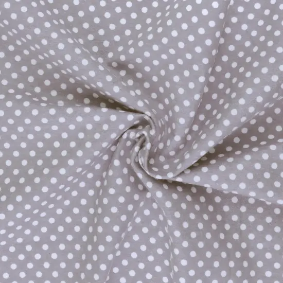 Mook Fabrics Polka Dot Flannel Fabric [43 in. Wide] - By The Yard Grey/White {2}