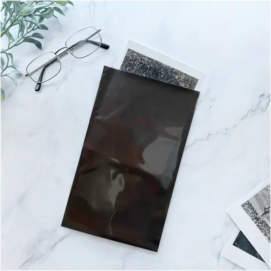 Plymor 6" x 10", 2 Mil Flat Open Amber UV Plastic Poly Bags {4}