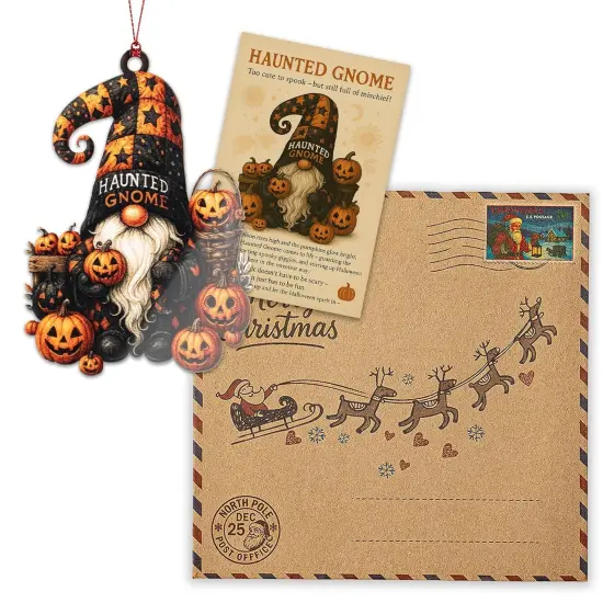 Gnomes gifts, Gnomes gifts for women, Halloween gnome outdoor, Hanging halloween decorations, Funny Christmas Gnome ornament {1}