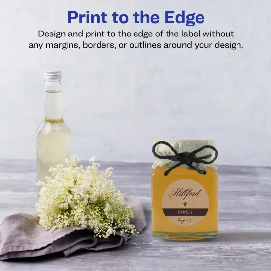 Avery Kraft Brown Round Labels with Sure Feed, 1-2/3" diameter {3}