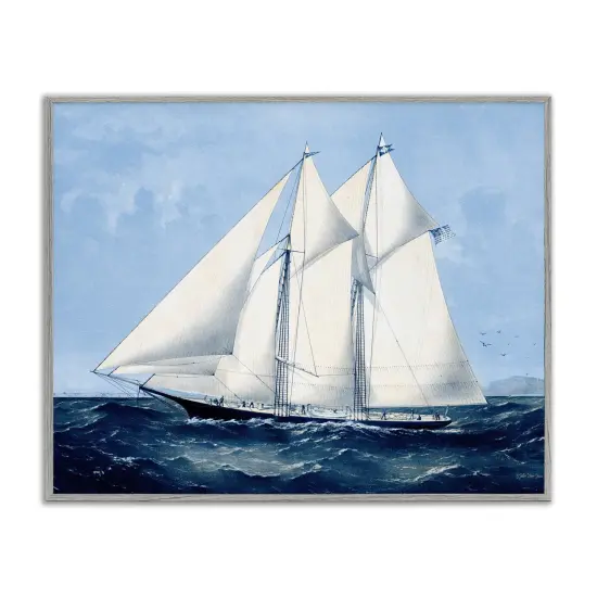 Stupell Industries Serene Sailboat on Ocean Framed Giclee By Stellar Design Studio {1}