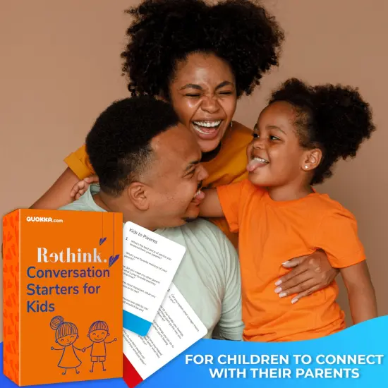 Rethink!: Conversation Starters for Kids | 100 Conversation Cards Family Pack {6}